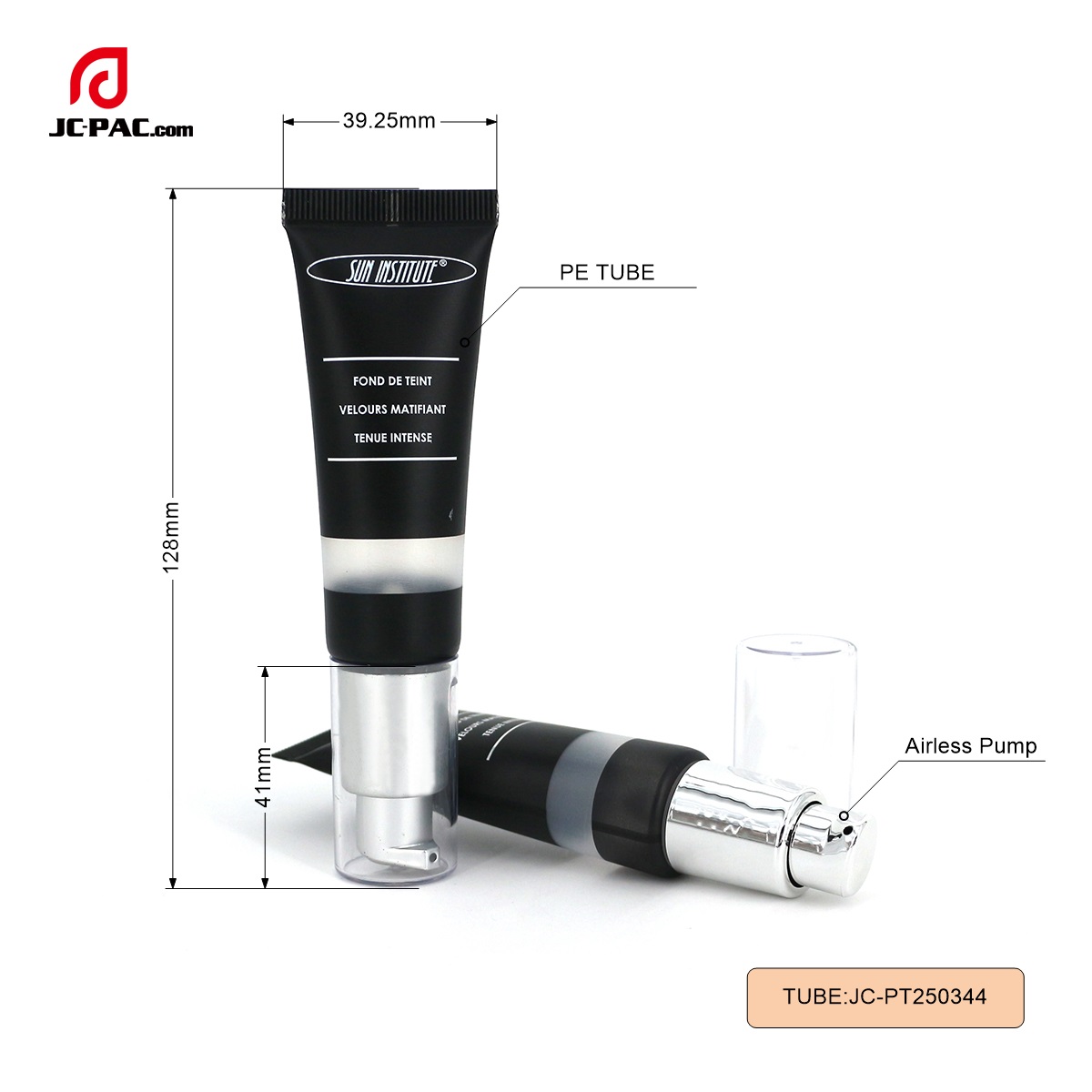 PT250344  30ml Airless Pump Tube, Cosmetic Package Tube, Airless Concealer Tube