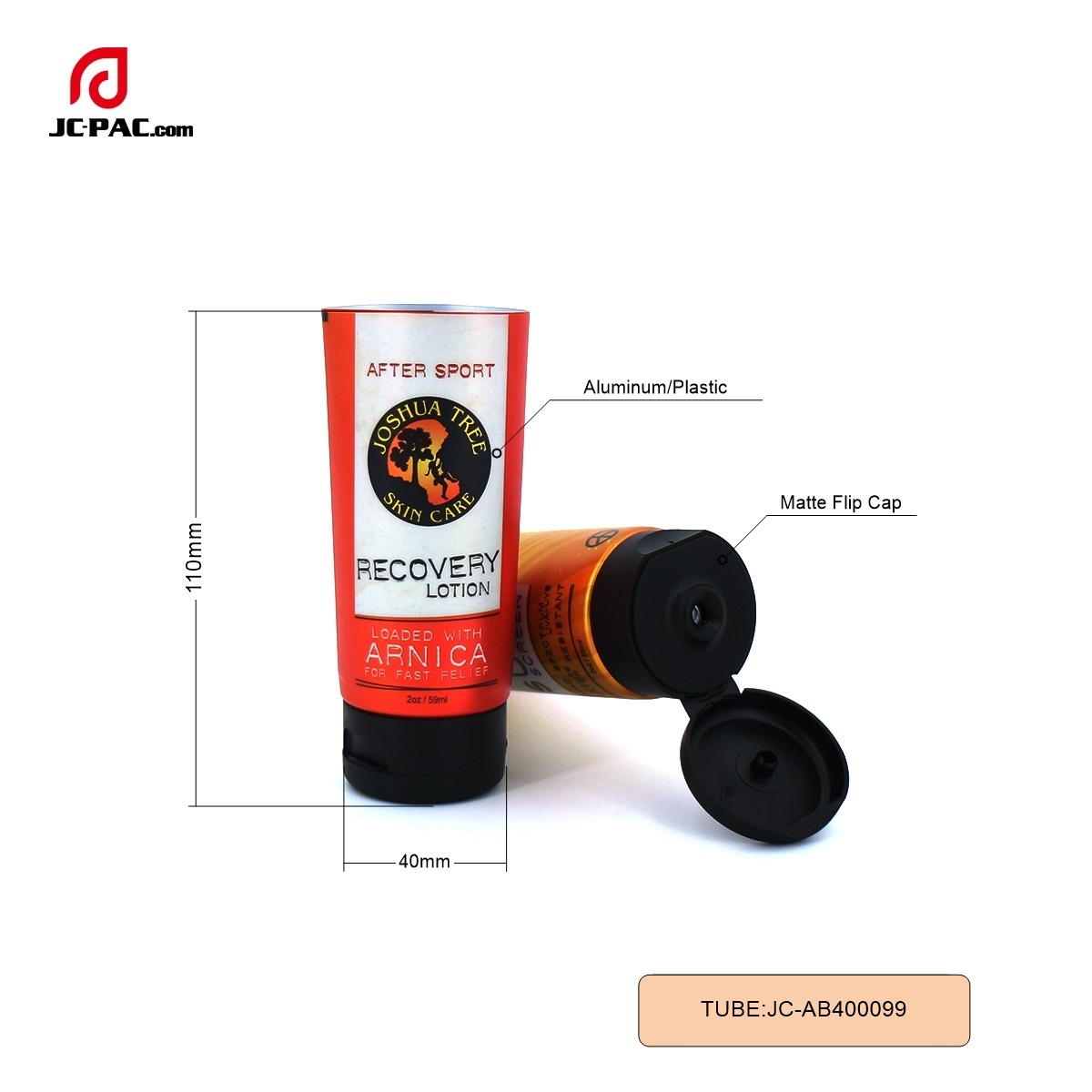 AB400099  100g Sun Screen Tube Aluminum Plastic Package Cosmetics Recover Lotion Packaging Laminated Tube