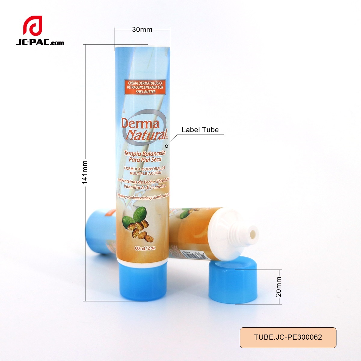 PE300062 50ml Label Cosmetic Tube, Empty Packaging Tube For Skin Care  ,Cosmetic Soft Tube