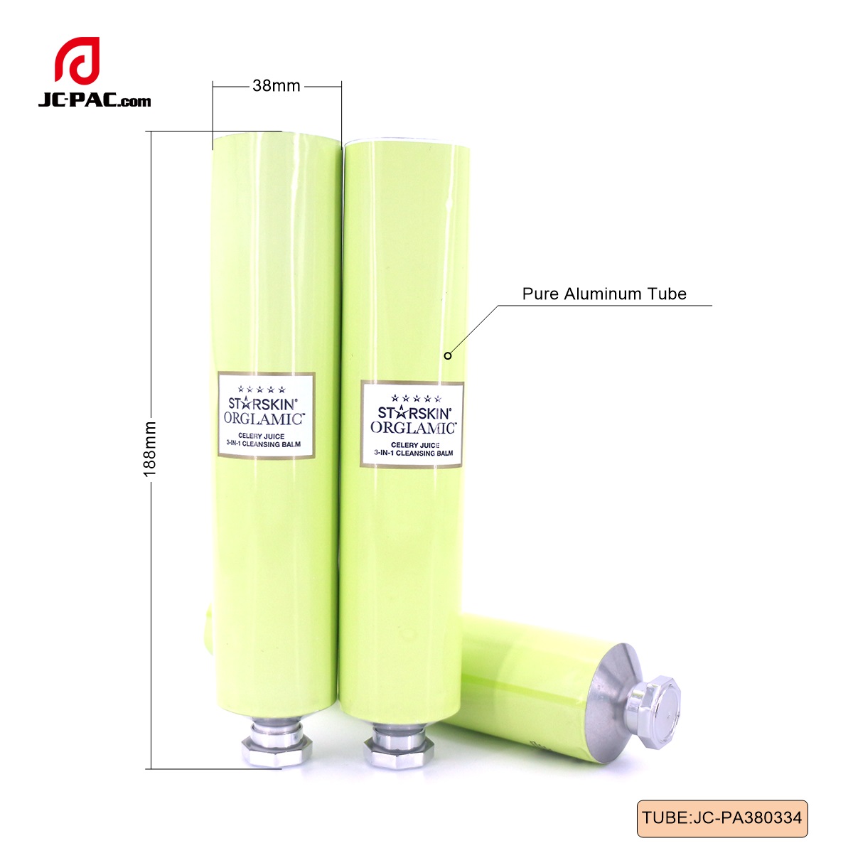 PA380334 150ml Facial Cleanser Tube, Cosmetic Package Aluminum Tube,  Pure Aluminum Package Tube