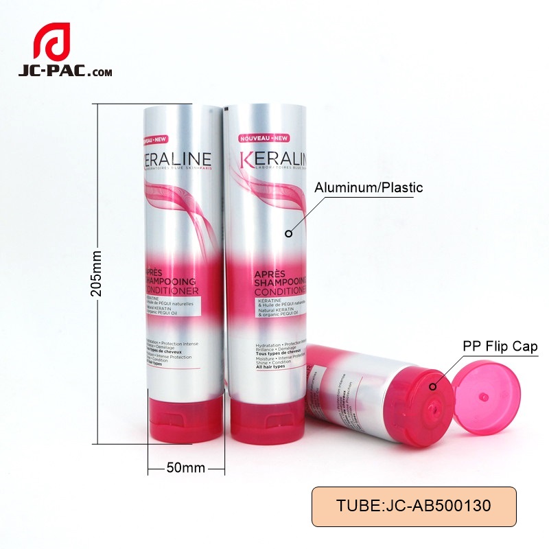 AB500130 250ml Aluminum Plastic Tube For Shampoo With PP Flip Cap,Aluminum Laminate Tube 
