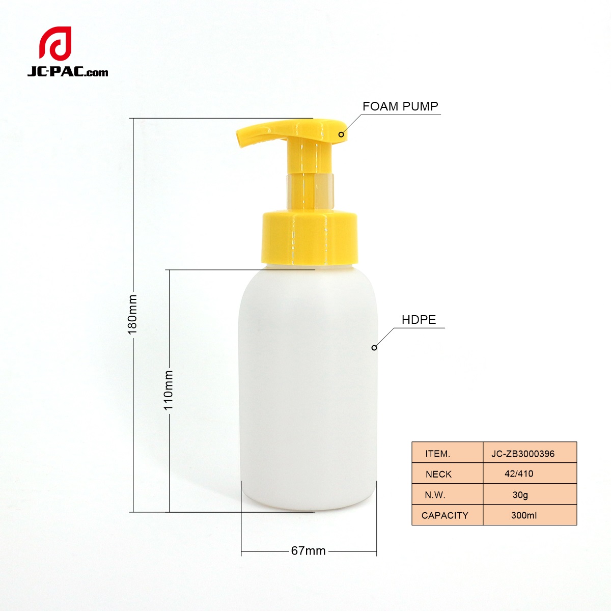ZB3000396 300ml Custom Design Foam Bottle