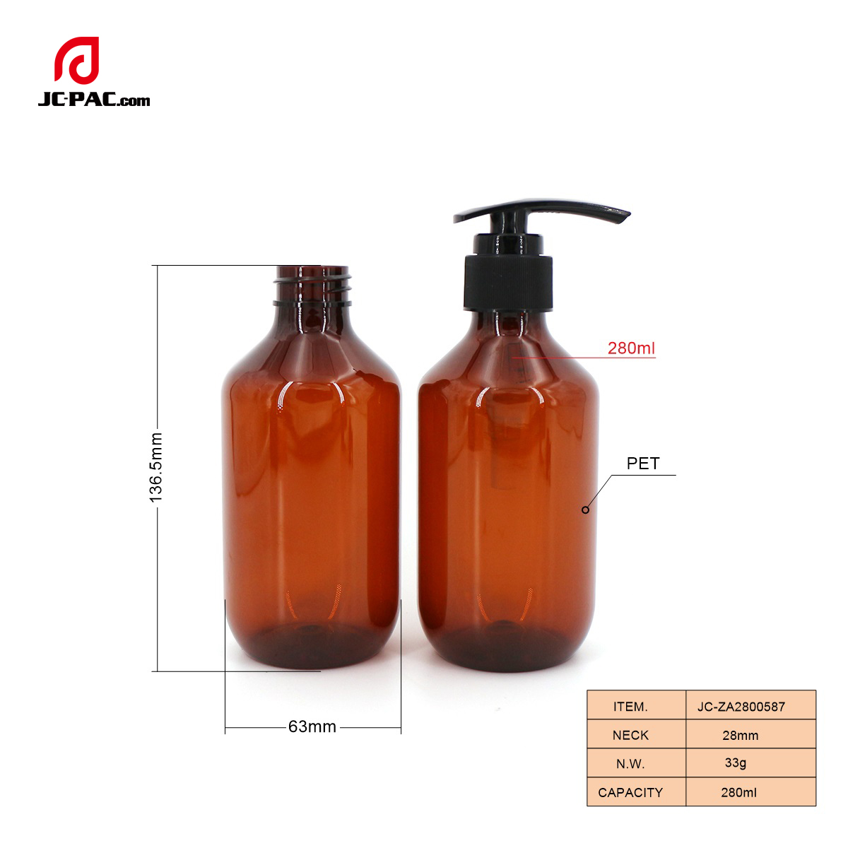 ZA2800587 280ml Shampoo Bottle, 280ml Body Lotion Bottle, Custom design bottle, Plastic bottle, Cosmetic Bottle