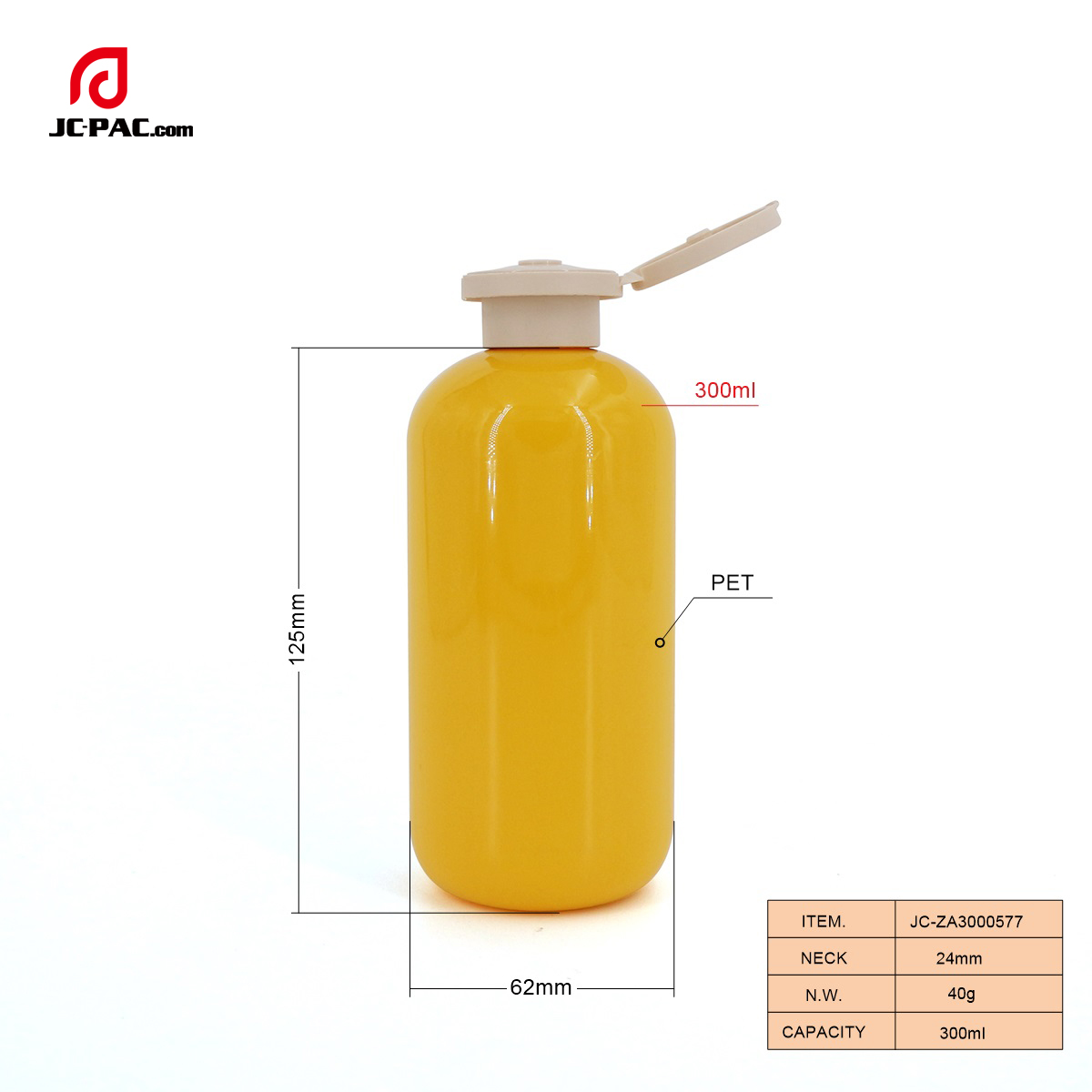 ZA3000577 300ml 塑料瓶 ，化妆品包装瓶， 定制塑料瓶 , 沐浴露瓶， 身体乳瓶